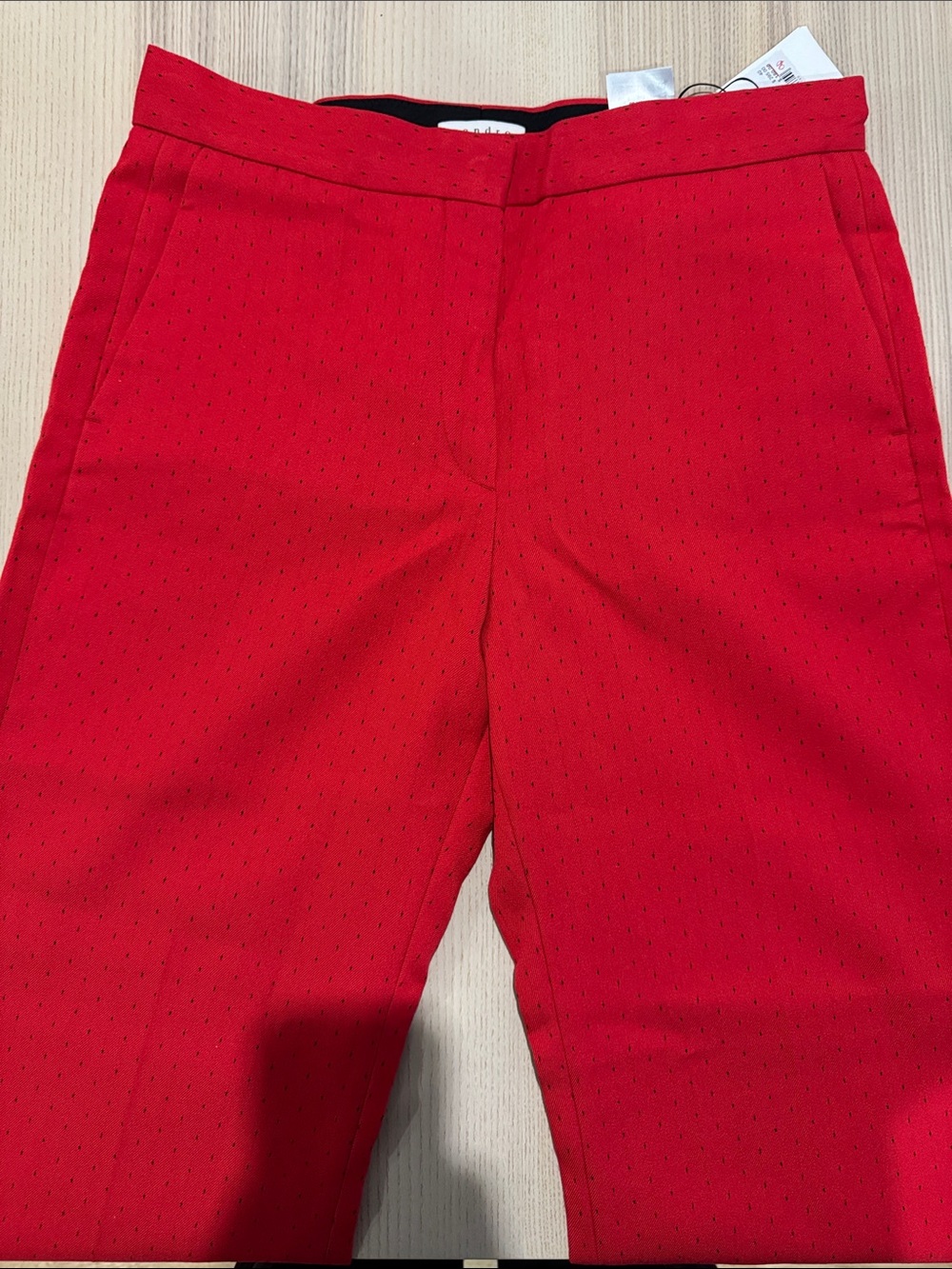 Sandro Red Tailored Bermuda Shorts